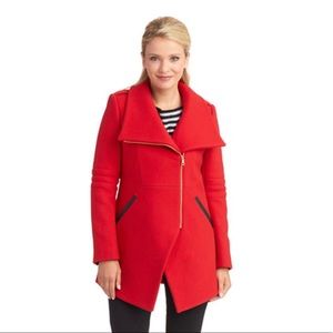 NWT French Connection Coat Sz 10 Scarlet Red